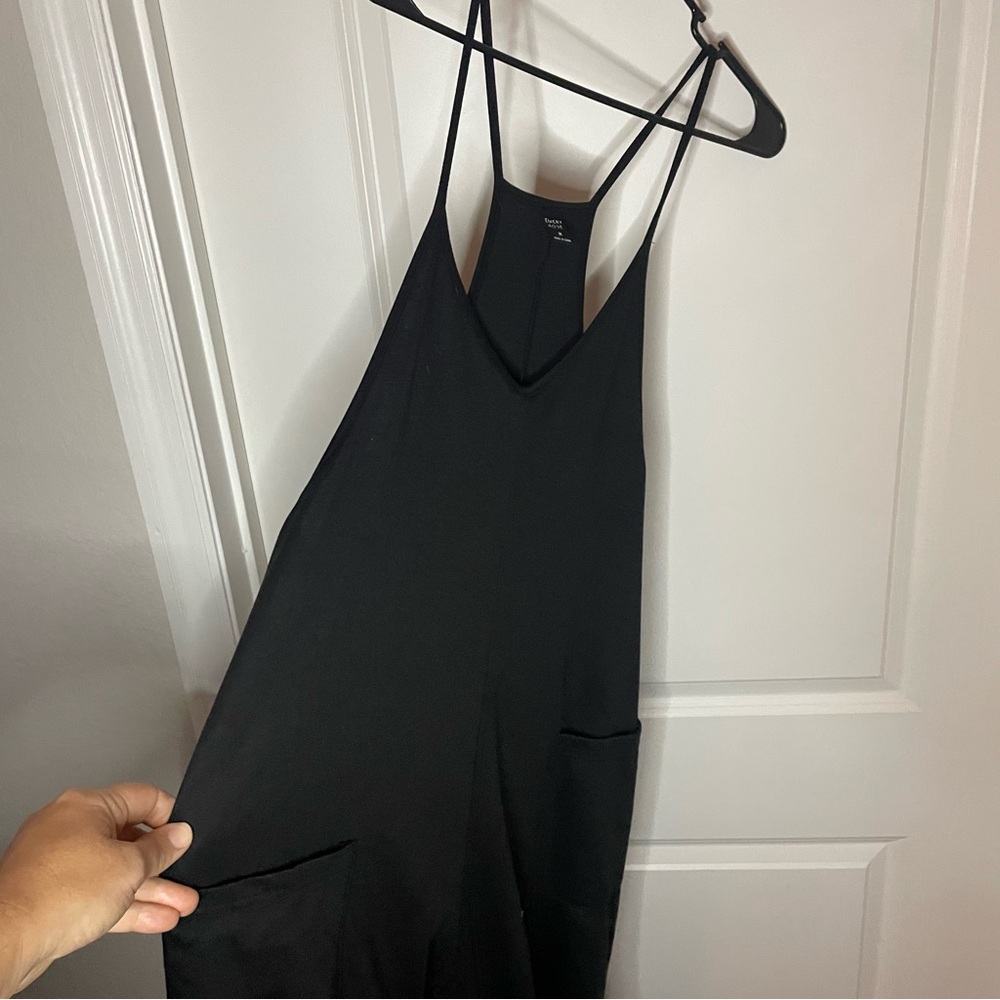 Black Spaghetti Strap Jumpsuit - Picture 2 of 6